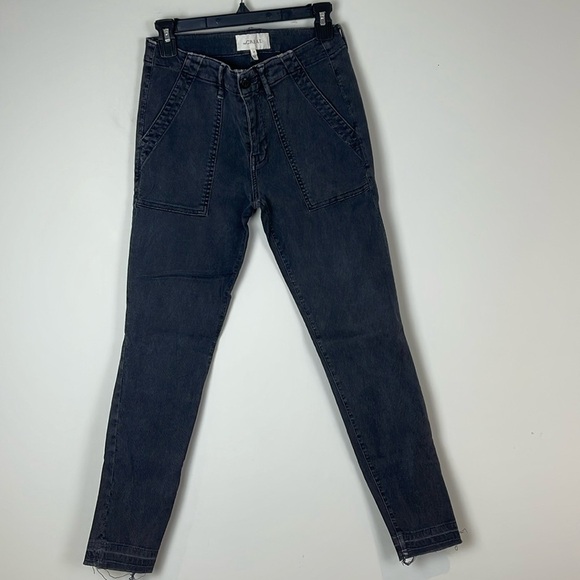 The GREAT. The Skinny Armies Corduroy Pants Washed Black Size 27 - Picture 2 of 11